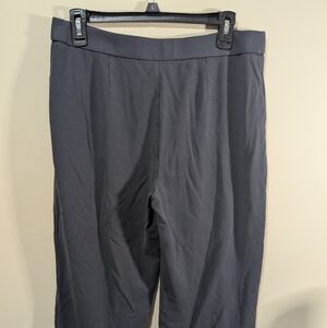 J Jill Wearever Collection Cropped Pants Womens Medium Petite Gray Wide Leg Stre
